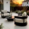 Sofá de exterior para patio y jardín, juego de sofás de aleación de aluminio, sillón de sofá de ocio para balcón, resistente al agua y al sol, personalizado de fábrica