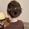 Elegante pasador de pelo floral, nuevo estilo 2026, en una hermosa paleta de colores, perfecto para crear peinados recogidos, un accesorio para el cabello simple y chic para otoño e invierno, con un diseño de pinza de pato delicado y lujoso
