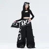 Ropa de niña para danza jazz, conjunto de actuación de street dance infantil de manga larga, ropa de práctica para niños, atuendos elegantes para niñas