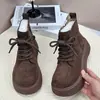 Botas para Mujer de Suela Gruesa Oculta Mate Nuevas Otoño/Invierno 2026 para Personas Bajas para Parecer Más Altas Moda Estilo Británico Zapatos Planos para Mujer