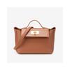 Bolsa de couro legítimo All-match Dumpling 2424 Kelly Bag feminina, bolsa de mão com textura de alta qualidade 2025, nova bolsa de ombro transversal