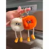 Pele de coelho Rex imitação coisa boa acontecer chaveiro pingente boa Caqui acontecer bola de pelúcia mochila bolsa decoração para pendurar pingente de Caqui feminino