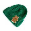 Gorro infantil de hermano gato, nuevo y bonito gorro de punto de oso, para bebés, masculinos y femeninos, de color liso, con bridas, moderno gorro de lana.
