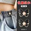 Botones de Mariposa Ceñidores de Cintura Pantalones Faldas Jeans Sin Taladro Alteración de Cintura Artefacto Fijo Botones de Apriete de Perlas