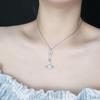 Xiempress weiwei'an collar Saturno de pin de diamantes completo para mujer estilo ins nicho simple versátil lujo ligero moda Rojo en línea