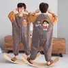 Pijama de una pieza para niño, nuevo traje de gateo de algodón puro para niño de primavera y otoño, ropa de casa para bebé, saco de dormir de una pieza para niños