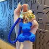 Llavero Colgante Oso Violento de Dibujos Animados de Resina Encanto para Bolso de Pareja Cordón para Llave de Coche Colgante para Teléfono Pequeño Regalo