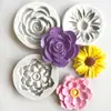 Molde de Chocolate Decorativo para Pastel de Foil de Margarita Girasol Herramientas de Horneado DIY Molde de Goma Líquida
