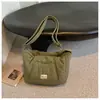 Comércio Exterior Atacado Japonês e Coreano Nicho Cor Sólida Jaqueta de Algodão Bolsa Bolsa Feminina Nova Casual Grande Capacidade Bolsa Tote Ombro Único Transversal