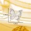 Pendientes Henson Hermosa Mariposa de Hada Doble Cabeza Tornillo Varilla de Tornillo Acero de Titanio Clavo de Oreja Sentido Avanzado Nicho Pendientes para Niñas