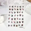 Explosiones en stock Arte de Uñas Rosa Fino Resistente Luo Noche Oscura Rosa Negro Rosa Puro Mariposa Calcomanía para Uñas Venta al por Mayor