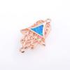 Pulsera de mujer de Amazon, chapada en cobre, oro auténtico, ópalo de palma hueco, joyería artesanal, accesorios de joyería de doble agujero hechos a mano.