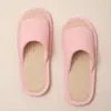Chinelos de Linho para Casa para Mulheres, Chinelos de Chão de Verão para Casal, Chinelos de Algodão e Linho para Todas as Estações para Homens