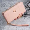 Cartera de mano para mujer, larga, moderna y sencilla, para teléfono móvil, multifuncional, de gran capacidad, para tarjetas y monedas.