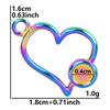 Europeo y americano acero inoxidable en forma de corazón amor joyería accesorios luz lujo nicho accesorios DIY collar de acero inoxidable vacío 18k eléctrico