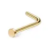 Venda Quente Transfronteiriça Aço Inoxidável Estilo Básico Piercing de Nariz Barra Reta Barra em L Barra Curva Disco Redondo Argola de Nariz Joias para Body Piercing Atacado