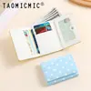 Cartera Plegable de Tres Pliegues para Mujer con Lunares Estilo Coreano Diseño Simple Estilo Ins Múltiples Ranuras para Tarjetas Billetera Monedero Venta al por Mayor
