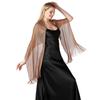 Amazon Ebay Explosiones Europeas y Americanas Seda Oro y Plata Toalla Plana Baile de Novias Fiesta de Boda Vestido de Noche Chal Mujeres
