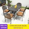 Mesas e Cadeiras de Exterior, Mesa de Jantar de Alumínio Fundido para Jardim Exterior de Pátio, Mesa Redonda de Liga para Varanda de Villa, Mesa e Cadeiras Pequenas de Exterior para Lazer em Pátio
