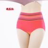Calcinhas Femininas Cor Sólida Cintura Alta Algodão Listrado Controle de Barriga Levanta Bumbum Tamanho Plus Diretamente do Fabricante de Comércio Exterior