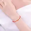 Shuibei Oro Puro 999 Pulsera de Cuentas de Transferencia Cubo de Azúcar Pequeño Año Zodiacal Pulsera Roja Regalo de Cumpleaños para Novia