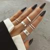 Anillo de amor retro K blanco transfronterizo entre Europa y Estados Unidos, protección del medio ambiente, arte de color, anillo irregular, combinación de traje 5/7