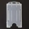 Venta al por mayor de fábrica colgante de pecho doble tarjeta versión vertical resistente al desgaste moldeo por inyección permiso de trabajo funda de plástico para tarjeta en stock venta al por mayor