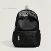 Mochila Casual Simple de Estilo Nuevo para Verano 2026 para Estudiantes, Alto Valor Estético, Gran Capacidad, Bolso Escolar con Bordado de Letras Personalizado