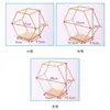 Estante Hexagonal de Pared, Hierro y Madera Maciza, Estante de Almacenamiento sin Taladro para Sala de Estar y Dormitorio, Estilo Minimalista Moderno