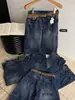 Jeans feminino versátil de barra curva solto cropped lavado vintage ideal equipe 66618