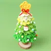 Adornos Navideños de Árbol de Navidad de Lana Terminados Decoraciones Navideñas Tejidas con Ganchillo Adornos para Diseño de Escenas Adornos Pequeños de Escritorio