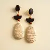 Pendientes de Corazón de Madera Color Café Transfronterizos Europeos y Americanos, Pendientes Estilo Retro Maillard, Pendientes de Diseño de Nicho para Mujer