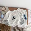 Nuevo Conjunto de Sudadera Infantil Otoño 2026 Dibujos Animados Moda Ropa Exterior Bordada Casual Pantalones Deportivos Niños Conjunto de Dos Piezas