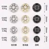 Botones de Abrigo Estilo Tweed Diamante Cruzado Ropa Cortavientos Prendas Exteriores Suéter Tejido Botones Metálicos