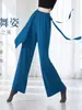 Pantalones de Danza Clásica para Mujer, Pantalones de Pierna Ancha, Holgados con Listones, Ropa de Práctica de Danza Moderna, Ropa de Presentación, Pantalones Largos de Jazz para Adultos