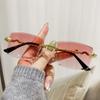 Nuevas gafas de sol europeas y americanas sin marco, poligonales, con forma de cobra y forma de serpiente, gafas de sol con corte de pierna, gafas de sol fotográficas callejeras de moda personalizadas, transfronterizas