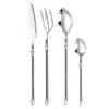 Faca e Garfo para Bife de Aço Inoxidável 304 Estilo Nórdico Conjunto de Talheres Ocidentais Faca de Bife de Restaurante de Luxo Hotel