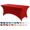 Capa de Mesa Elástica Festa ao Ar Livre Casamento Retangular Elastano Elástico Toalha de Mesa Capa de Mesa de Cocktail Toalha de Mesa