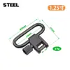 Hebilla de Acero de 1.25 pulgadas con Correa Táctica de Liberación Rápida Anillo de Correa con Textura Metálica Accesorios de Giratorio para Correa de Rifle
