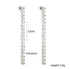 Pendientes de Borla de Zirconia Europeos y Americanos Moda Femenina Exquisitos Estilo Lujo Ligero Versátiles Cadena de Diamantes de Color Redonda Accesorios Pendientes Transfronterizos