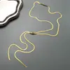 Cadena de suéter de acero inoxidable transfronteriza collar cadena de hueso de serpiente borla nicho de alta gama AliExpress moda femenina venta al por mayor