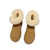 Botas de neve Fur One femininas 2024 Novo inverno forrado de lã espessado antiderrapante quente canto fivela neve algodão sapatos