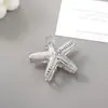 Presilha de Cabelo Estrela-do-Mar Nova Estrela Estilo Europeu e Americano para Mulheres com Elementos Oceânicos, Presilha Grande Tubarão, Presilha Simples Garra Grande Oceânica