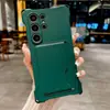 Capa de celular com cordão de quatro cantos e porta-cartão lateral para Samsung S24ULTRA cor sólida S23FE bolsa para cartão A54/A14