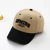 Boné de beisebol infantil INS, novo modelo de outono, chapéu de sol com letra bordada, boné casual versátil de bico de pato para meninos em estilo japonês e coreano