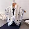 Lenço Refrescante e Elegante de Algodão Puro Quadrado Pequeno, Lenço de Seda Estampado de Alta Qualidade, Lenço de Cabeça, Xale, Lenço de Pescoço, Lenço de Pescoço Profissional Feminino, Lenço
