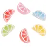 Frutas de imitación de colores, rodajas de limón y naranja, piezas de accesorio DIY para botellas de agua, fundas de teléfono, parches de resina al por mayor
