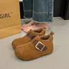 Botas de invierno populares estilo Birkenstock para mujer, nueva colección 2026, versátiles y casuales, con suelas gruesas, punteras redondas y forro cálido, grueso y mullido de algodón