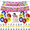 Decoração de Festa de Aniversário Tema Branca de Neve Bandeira de Aniversário Balão Topper de Bolo Branca de Neve