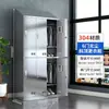 Gabinete de Vestuario de Acero Inoxidable 304 para Empleados en Fábrica, Multipuerta con Techo Inclinado y Cerradura, Vestuario Libre de Polvo para Taller